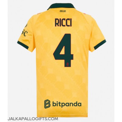 AC Milan Samuele Ricci #4 Kolmaspaita Naiset 2025-26 Lyhythihainen AC Milan Samuele Ricci #4 Kolmaspaita Naiset 2025-26 Lyhythihainen